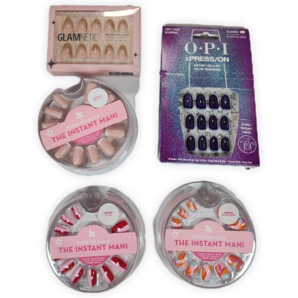 OLIVE + JUNE, GLAMNETIC, OPI Press On Nails - Lot - Picture 1 of 7